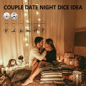 2 PCS Date Night Idea Couple Gifts for Women Men Valentines Day Gifts Minute Love Decision Dice for Him Her Naughty Game Dice Fun Dice for Adults Birthday Christmas Wedding Anniversary Engagement Gift