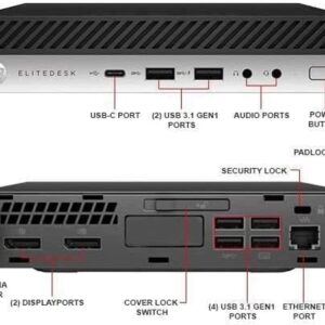 HP EliteDesk Mini Desktop Computer with 24 inch Monitor Bundle,Intel i7-6700 AX210 Wi-Fi 6e,Bluetooth 5.2,32GB RAM,New NVMe 1TB SSD, Wireless Keyboard & Mouse,Windows 10 Pro (Renewed)