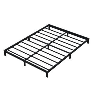 Upcanso 7 Inch Queen Bed Frame No Box Spring Need, Low Profile Metal Platform Bed Frame Queen Size, Heavy Duty Support Bedframes Queen, Easy Assembly