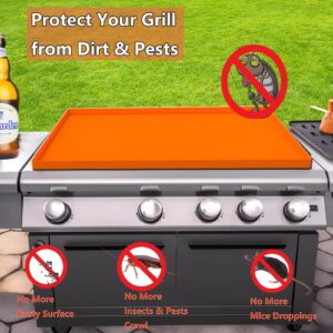 28" Silicone Mat for Blackstone Griddle Top - Food Grade Silicone Griddle Mat for Blackstone, Protect Griddle from Rodents, Insects, Debris, and Rust, All Season Cooking Protective Cover(28-Inch)