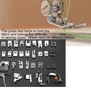 32Pcs Sewing Machine Presser Feet Kit, Sewing Machines Accessories Supplies Set