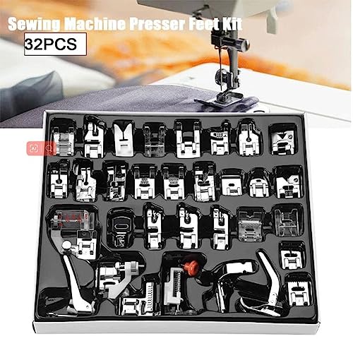 32Pcs Sewing Machine Presser Feet Kit, Sewing Machines Accessories Supplies Set