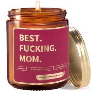 Gifts for Mom from Daughter, Son - Best Mom Ever Candle, Soy Wax, Lavender | Moms Birthday Gift from Kids | Funny Christmas Gift Idea for Mother | Mom's Birthday Gifts from Children, Son, Daughter