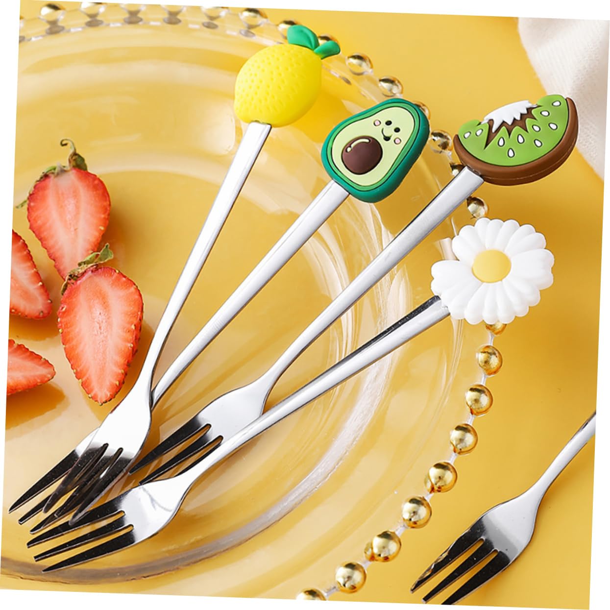 12 Pcs Fork Spoon Dessert Spoons Ice Cream Spoon Lovely Spoon and Forks Dessert Forks Stainless Steel Forks and Spoons Stainless Steel Spoons and Forks Delicate Spoon Mixing Spoons