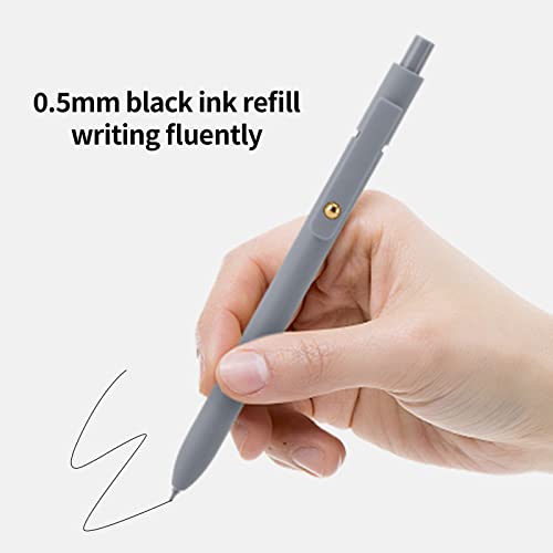 Ddaowanx Gel Pens, 6 Pcs 0.5mm Quick Dry Black Ink Pens Fine Point Smooth Writing Pens, Cute Office School Supplies Gifts for Women