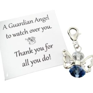 Angel charm, thank you gift, blue Angel token appreciation bouquet charm, appreciation gift, butterfly Angel, planner charm, stitch keeper, purse charm, Keychain charm, badge charm, clip on charm