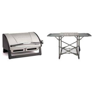 cuisinart cgg-059a grillster 8,000 btu portable propane tabletop gas grill and cuisinart cfgs-222 take along portable grill stand bundle