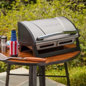 Cuisinart CGG-059A Grillster 8,000 BTU Portable Propane Tabletop Gas Grill and Cuisinart CFGS-222 Take Along Portable Grill Stand Bundle