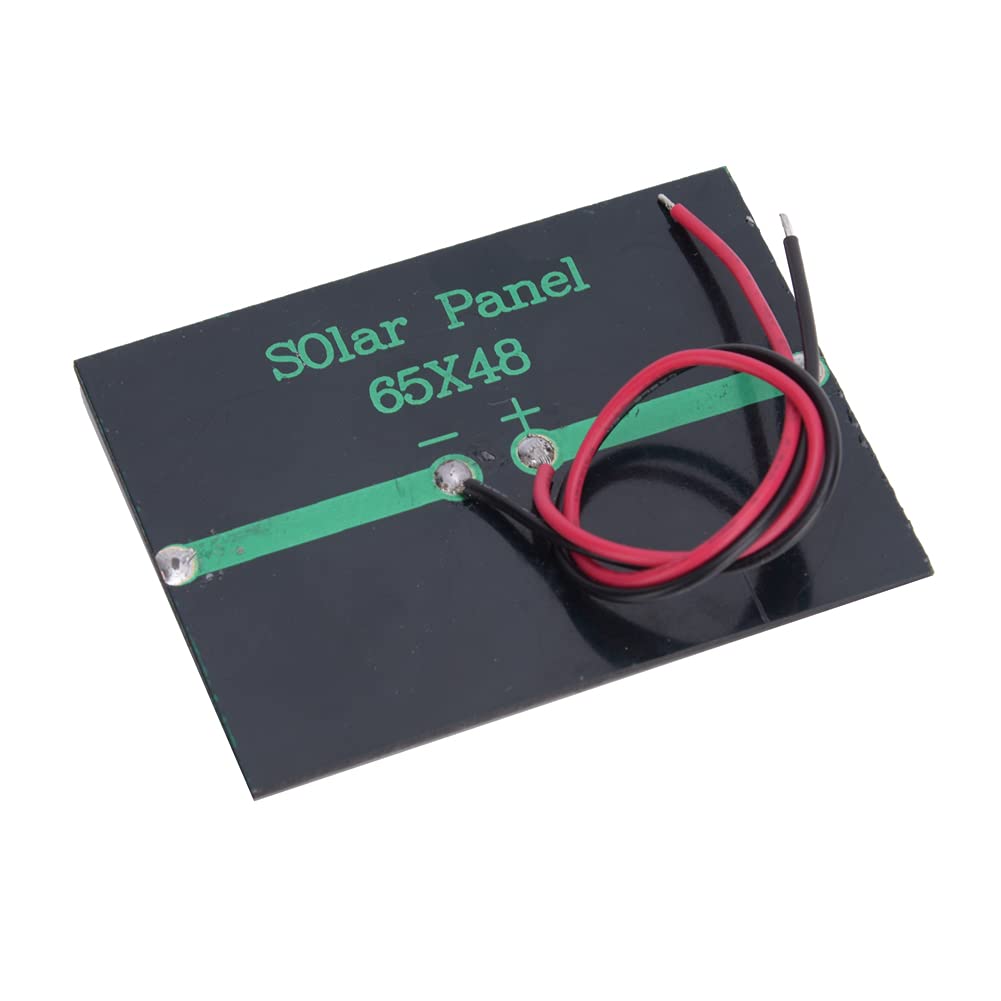 4Pcs 3V 0.3W Polycrystalline Silicon DIY Safety Solar Power Charging Panel with Cable 65x48mm