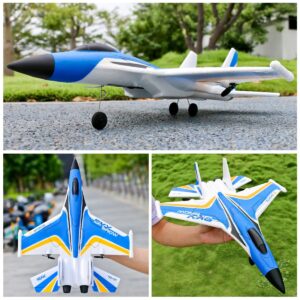 Fistone RC Plane, Remote Control Airplanes, 2.4 Ghz RC Glider with Dual-Motor and LED Lights, F-22 Raptor Fighter Jet with Smart Gyroscope System, Easy to Fly RC Fighter for Beginner Kids Adults