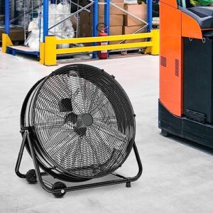 Magshion 25" High-Velocity Metal Floor Fan 5270 CFM 3-Speed Industrial Shop Fan for Garages, Basements and Gyms, Black