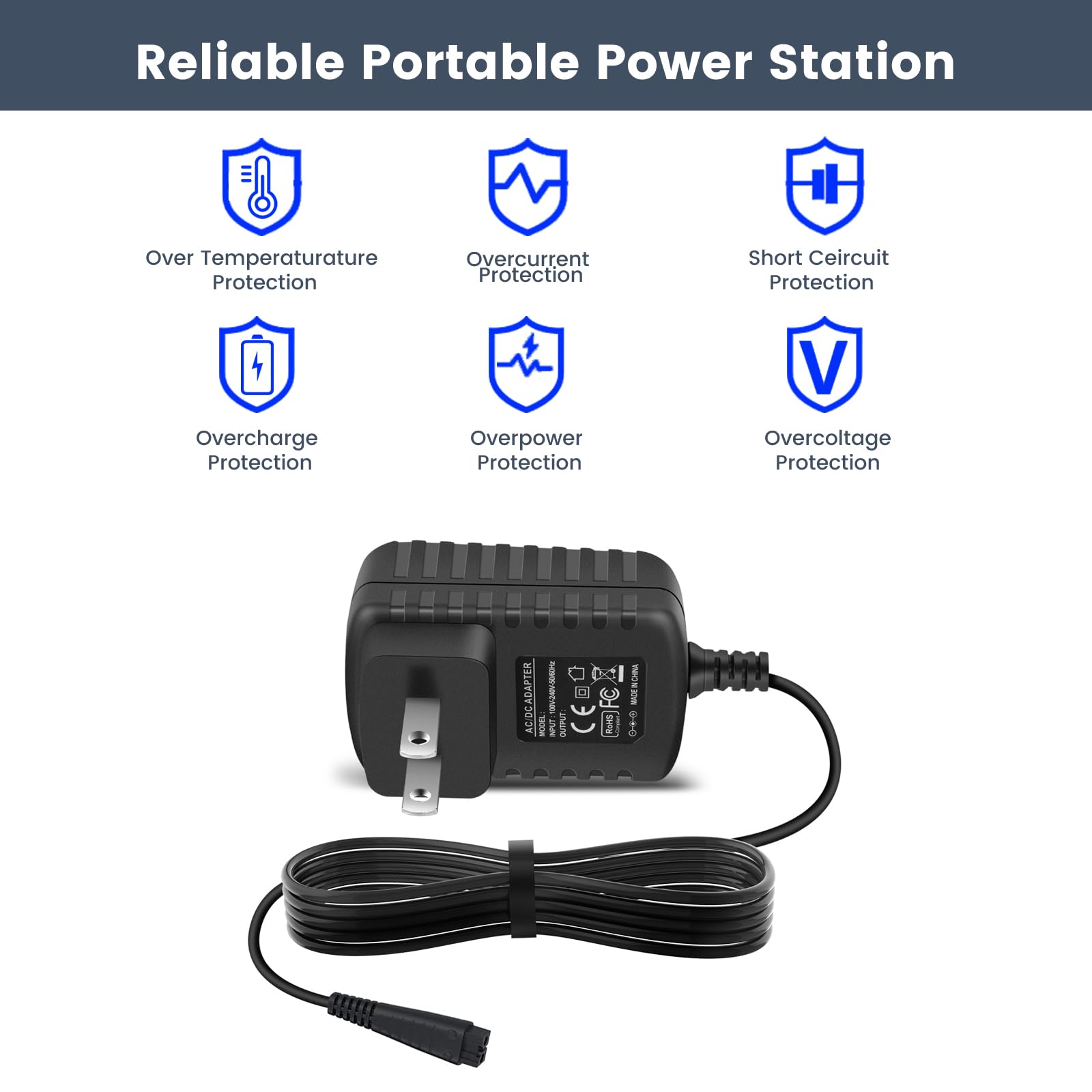 5.4V Charger for Panasonic Arc3 Arc4 Arc5 Shaver Compatible with Panasonic ES-RT31 ES-LT2A ER-SB40 ES-ED70 ES-LL21 ES-WD22 ES-LA63 ES-LF30 ES-RF31 ES-WS10 Shaver Adapter Power Cord