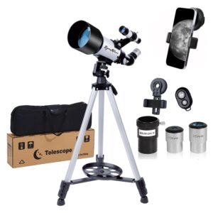 40070 Telescope Astronomy Telescope Reflector Telescope for Beginners Telescopes for Astronomy Beginners with Tripod, Phone Clip and Remote Control Telescope for Adults High Powered