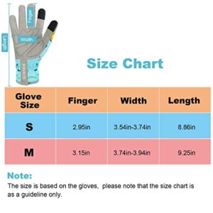 SLARMOR Gardening-Gloves for Women - Leather-Work-Gloves with Touch Screen for Weeding, Digging, Planting Pruning Yard Gloves -M