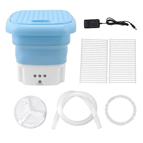 Foldable Washing Machine, Deep Stain Removal Mini Small Size Energy Efficient Folding Washing Machine for Apartment Nursing Home (US Plug)