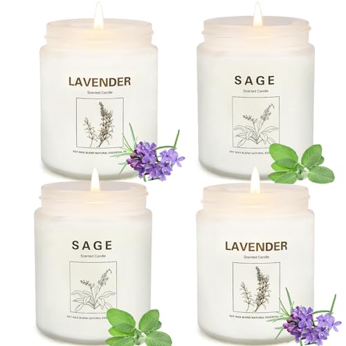 3 Pack Candles for Home Scented, 40.2 oz 300 Hour Long Lasting Candles, 3 Wick Large Jar Soy Candle, Lavender Candle, Scented Candles Gift Set, Perfect for Festival Gifts