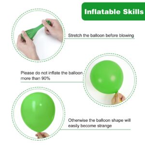 RUBFAC 87pcs Green Balloons Different Sizes 18 12 10 5 Inches for Garland Arch, Premium Green Latex Balloons for Birthday Wedding Baby Shower Bridal Shower Party Decorations