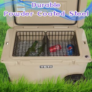 2-Pack Cooler Basket for YETI Tundra Haul, Double Cooler Rack for Double Storage, Dry-Goods Basket for YETI Wheeled Coolers (Cooler NOT Included)