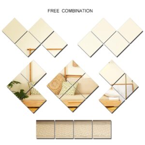 Speculux Acrylic Mirro-Full Length Mirror Tiles for Wall - Large Full Body Mirror Set for Bedroom, Home Gym, and Door(14'' x 12'' - 4PCS)