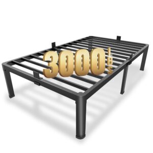 MAF 14 Inch Twin XL Metal Platform Bed Frames with Round Corner Legs, 3000 LBS Heavy Duty Steel Slats Support, Noise Free, No Box Spring Needed, Easy Assembly