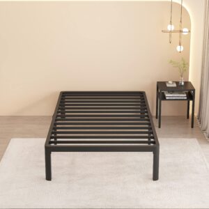 MAF 14 Inch Twin XL Metal Platform Bed Frames with Round Corner Legs, 3000 LBS Heavy Duty Steel Slats Support, Noise Free, No Box Spring Needed, Easy Assembly