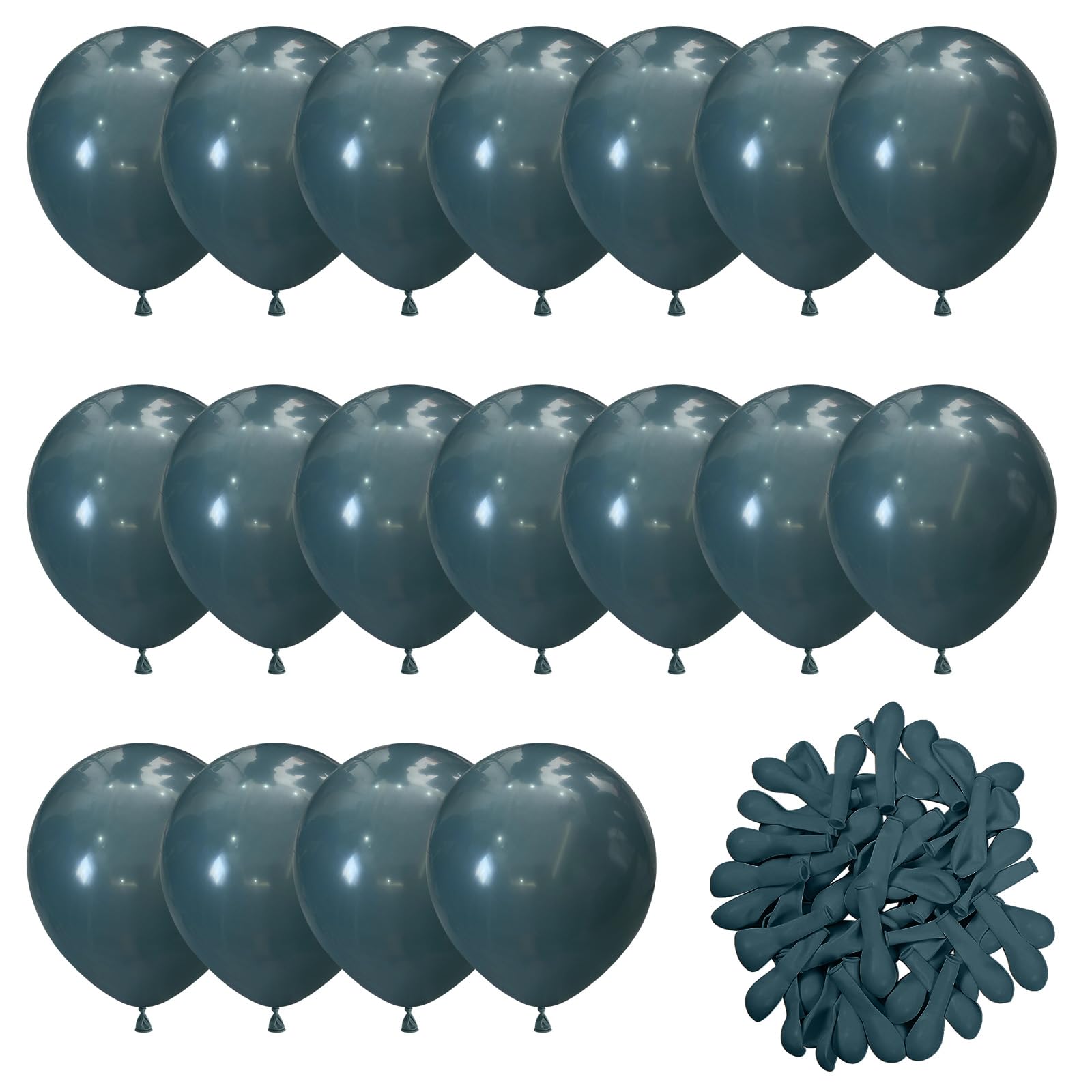 Slate Blue Balloons 60pcs 5inch Small Dark Teal Blue Dusty Blue for Balloon Garland Arch 5'' Round Mini Retro Ocean Sea Blue Latex Balloon for Birthday Party Decoration DIY Bear Baby Shower Wedding