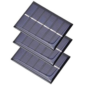 3pcs 100ma 0.3w 3v small solar panel, 2.6x1.9 inch portable polysilicon solar panel charging power board charger for small power appliances