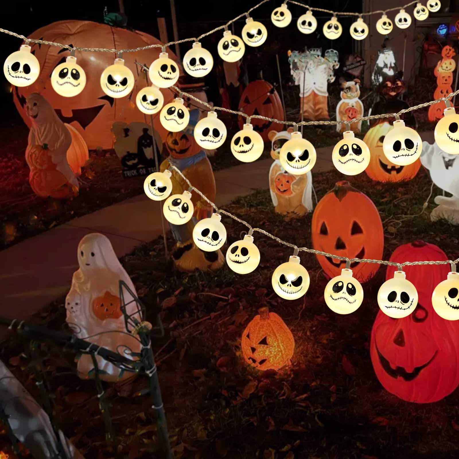 Battery Operated Nightmare Before Halloween Decorations String Lights, 30 LEDs Battery Xmas Lights for Indoor Outdoor Decorations Home,Bedroom, Balcony, Patio, Halloween, Christmas Party (8 Modes)