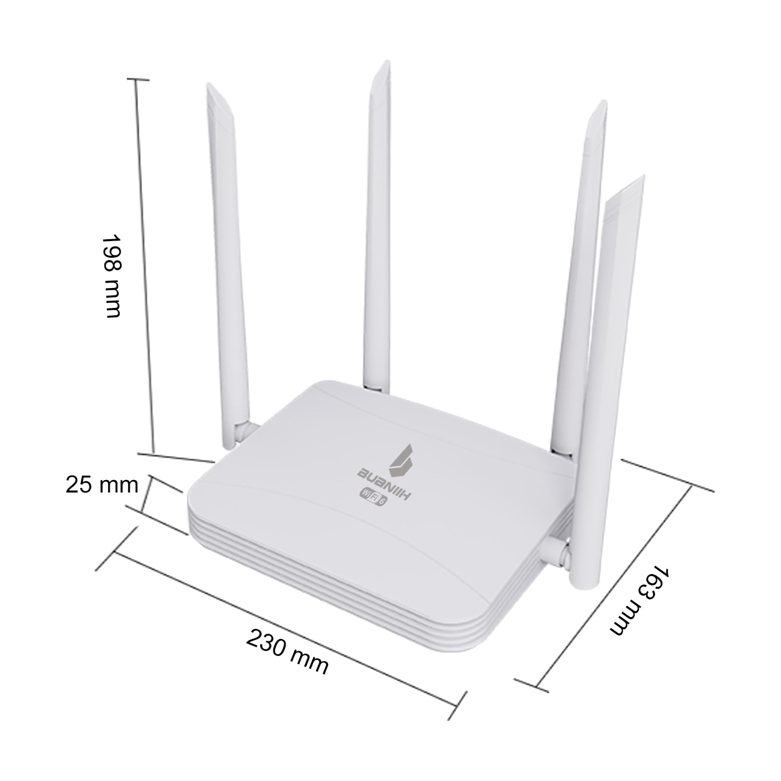 WiFi Dual Band Router,WiFi 6 Router,Wireless Router,Gigabit Router,AX1800 Wireless (Speed Up to 1.8 Gbps),4 High Gain Antennas,Long Range Coverage