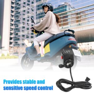 E Bike Thumb Throttle, 36V/48V Thumb Accelerator Battery Display Speed Control Assembly with 65in Cable for 22mm 7/8inch Electric Bike Scooters Handlebars(48V)