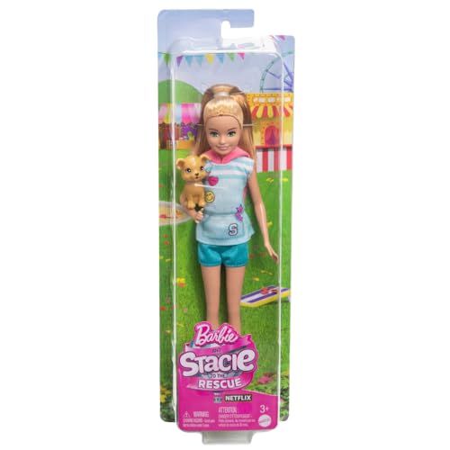 Barbie Stacie Doll with Pet Dog, from and Stacie to The Rescue Movie Toys, Blonde Hair Doll