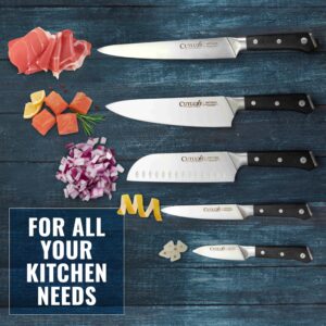 Cutluxe Kitchen Knife Set, 5 Pcs Chef's Knife Set – Razor Sharp German Steel, Full Tang, Ergonomic Handles – Artisan Series