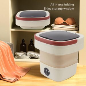 Portable Washing Machine, Mini Foldable Washer and Spin Dryer with Drain Bucket, Lightweight for Outdoor, Apartment, Laundry, Camping, RV, Travel, Underwear, (US Plug)