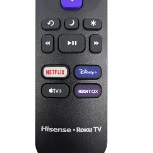 Ceybo 3226001276 Remote Control for Hisense Roku Smart TV with Netflix Disney+ Apple TV HBO Max Shortcuts