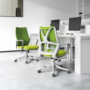 Waissdea Office Chair - big and Tall Office Chair, Ergonomic Desk Chair, Mid-Back Computer Chair, Tilting Height Adjustment Home Office Desk Chairs, Breathable Mesh Desk Chair (Green)