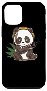 iphone 14 pro weed smoking panda marijuana cannabis stoner thc cbd 420 case