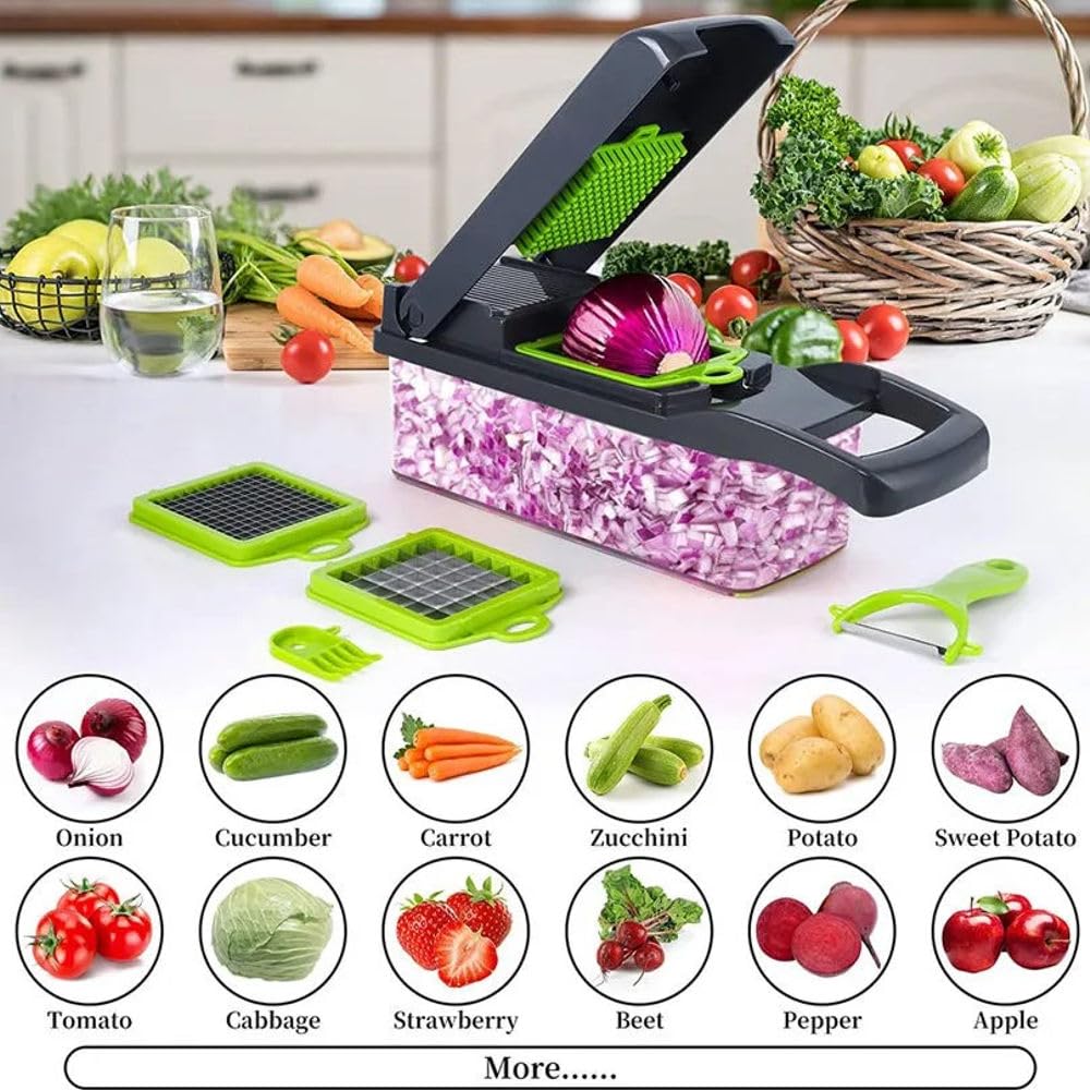 Mandoline 12 In 1 Food Fruit Onion Potatoes Peeler Slicer Vegetable Cutter Manual Vegetable Chopper