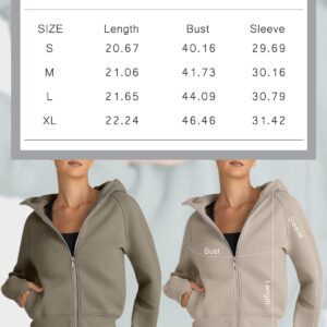 Trendy Queen Womens Zip Up Hoodies Cropped Sweatshirts Fleece Jackets Fall Outfits Casual Hooded Y2k Tops Winter Clothes 2024