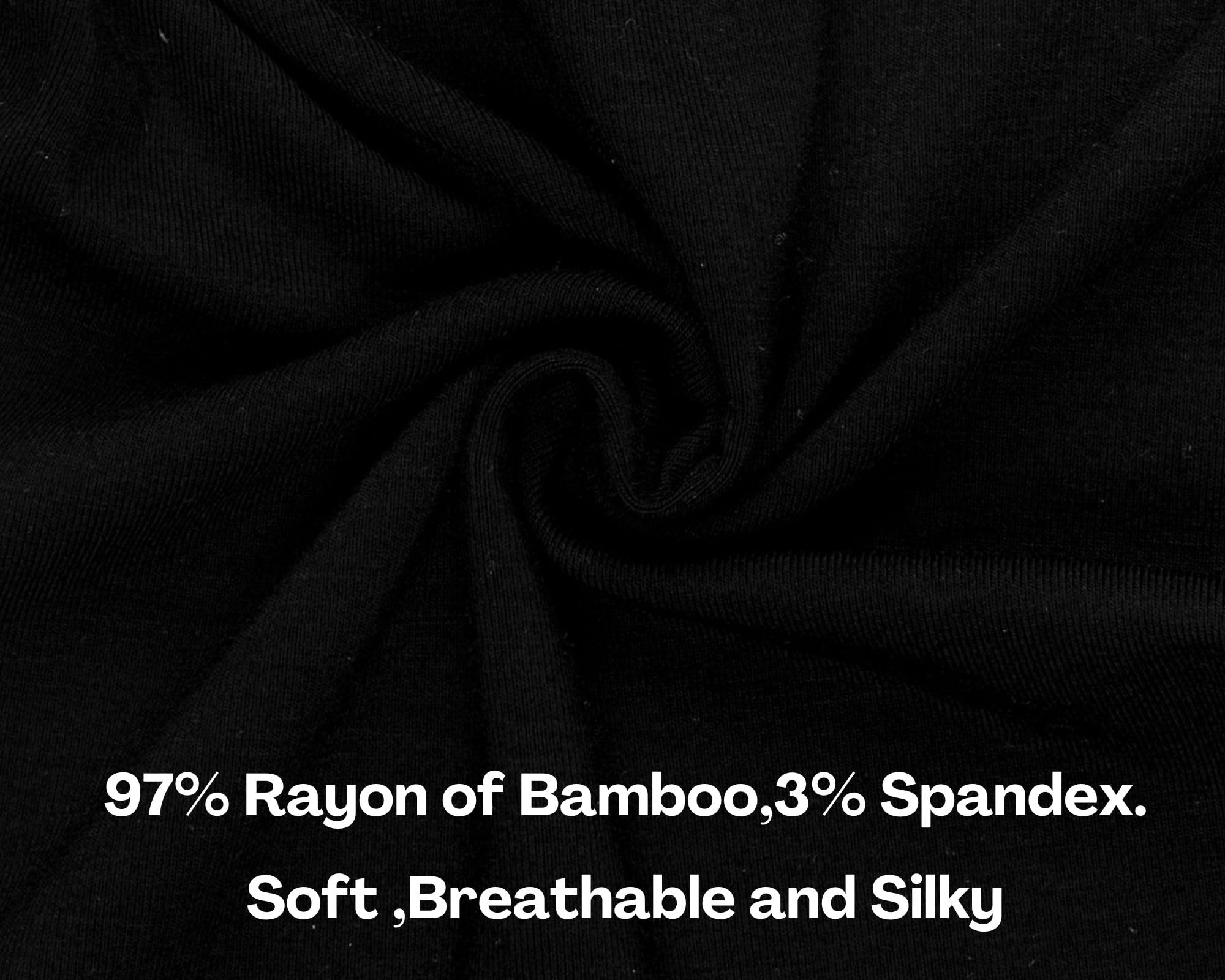 GUISBY Baby Rayon made from Bamboo Bodysuit, Cozy Long Sleeve Bodysuits Sleep'N Play Romper Black 3-6 Months