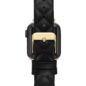 Anne Klein Quilt Patterned Leather Band for Apple Watch Secure, Adjustable, Apple Watch Band Replacement, Fits Most Wrists