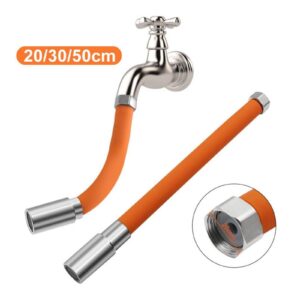 Kitchen Faucet Extension Hose Bathroom 360° Rotation Bending Faucet Extender Wash Basin Water Saving Tap Filter Extension Tube (Color : 20cm)