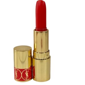 YVES SAINT LAURENT Rouge Volupte Shine Lipstick Balm # 45 Red RougeTuxedo MINI/SMALL/SAMPLE SIZE/TRAVEL SIZE