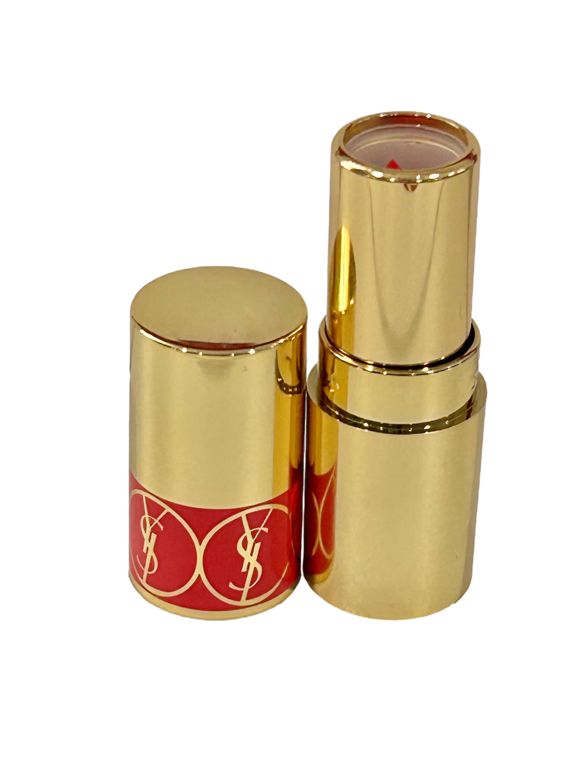 YVES SAINT LAURENT Rouge Volupte Shine Lipstick Balm # 45 Red RougeTuxedo MINI/SMALL/SAMPLE SIZE/TRAVEL SIZE