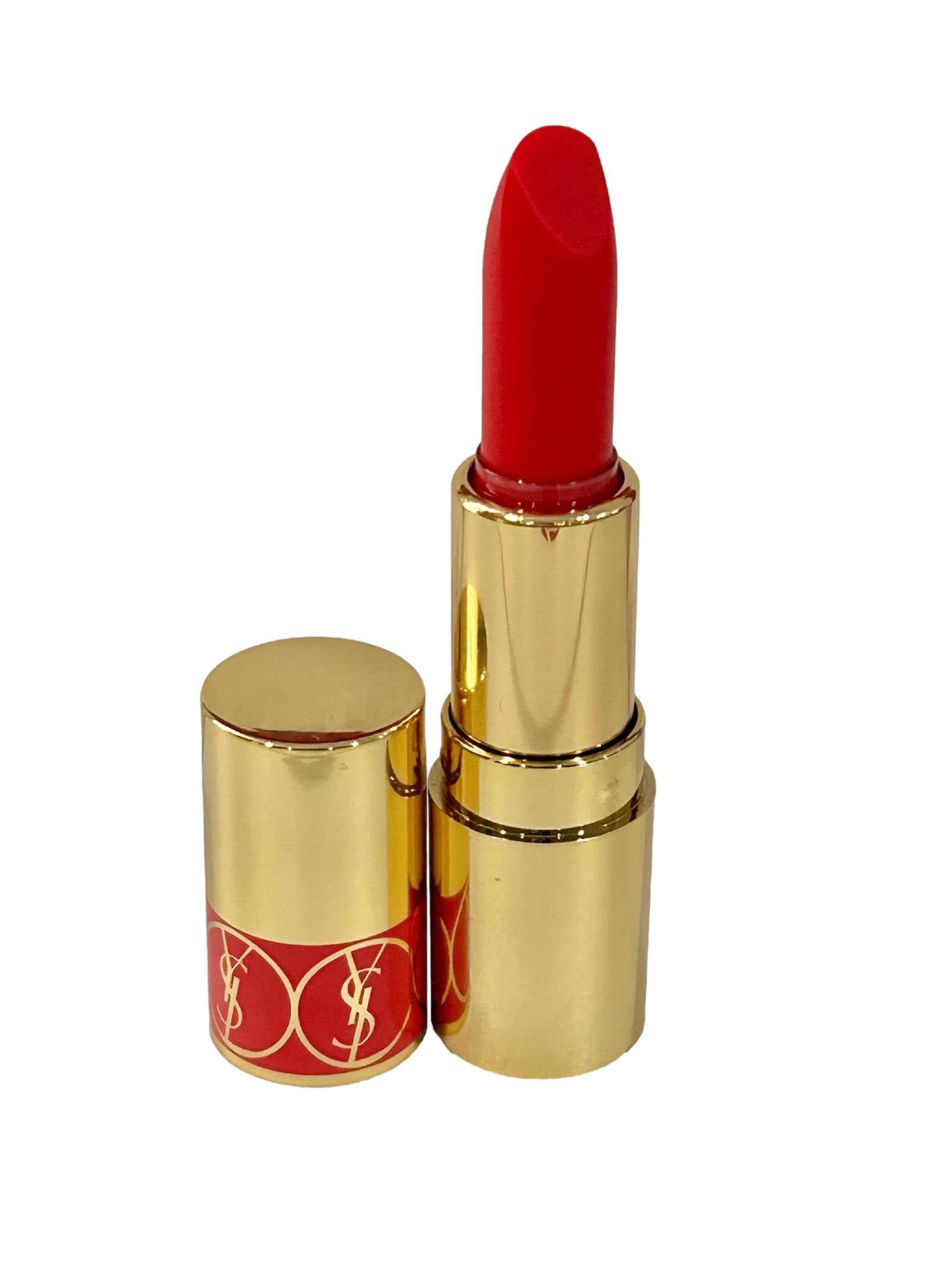 YVES SAINT LAURENT Rouge Volupte Shine Lipstick Balm # 45 Red RougeTuxedo MINI/SMALL/SAMPLE SIZE/TRAVEL SIZE