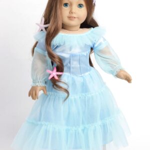 Sweet Dolly Halloween Doll Clothes Princess Ariel Vanessa Costume Mermaid Doll Clothes for 18 Inch Doll