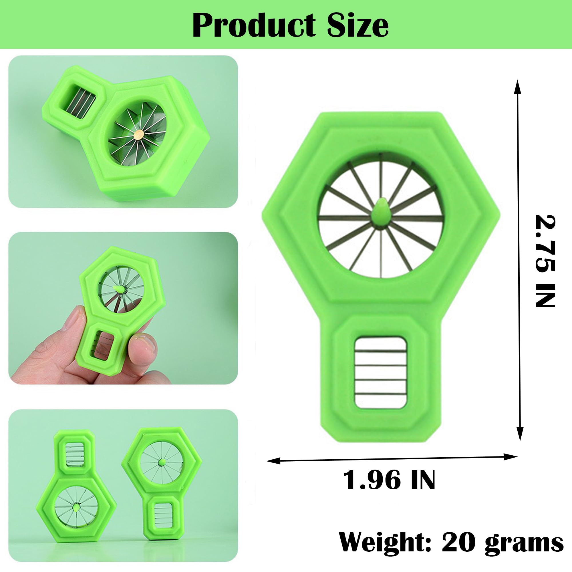 PCTC Onion Cutter Green Onion Shredder Slicer Stainless Steel Onion Cutter Graters Shred Silk Knife Vegetable Chopper Slicer, Kitchen Tools(Green)