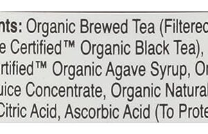 Eat The Change Just Ice Tea Organic Half Tea & Half Lemonade Tea, Kosher, 16 Fluid Ounces (Pack Of 12)