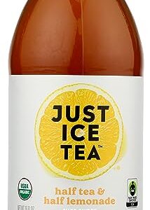 Eat The Change Just Ice Tea Organic Half Tea & Half Lemonade Tea, Kosher, 16 Fluid Ounces (Pack Of 12)