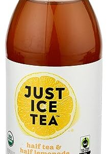 Eat The Change Just Ice Tea Organic Half Tea & Half Lemonade Tea, Kosher, 16 Fluid Ounces (Pack Of 12)