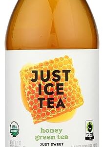 Eat The Change Just Ice Tea Organic Honey Green Tea, Kosher, 16 Fluid Ounces (Pack Of 12)